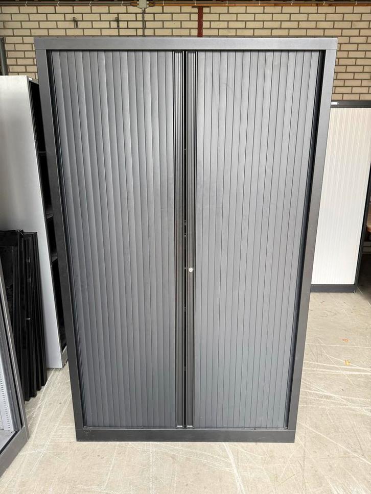 6x Zwarte Archiefkast, Huis en Inrichting, Kasten | Roldeurkasten en Archiefkasten, Gebruikt, 150 tot 200 cm, 100 tot 150 cm, 25 tot 50 cm