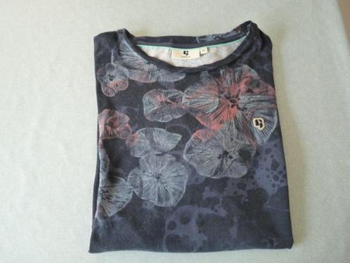 Leuk blauw tshirt met bloemprint, van Garcia, mt XL, Kleding | Heren, T-shirts, Zo goed als nieuw, Maat 56/58 (XL), Blauw, Ophalen of Verzenden