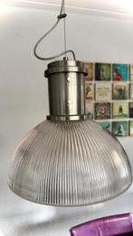 RVS industriële hanglampen eettafel, Ophalen, Gebruikt, Glas, Minder dan 50 cm