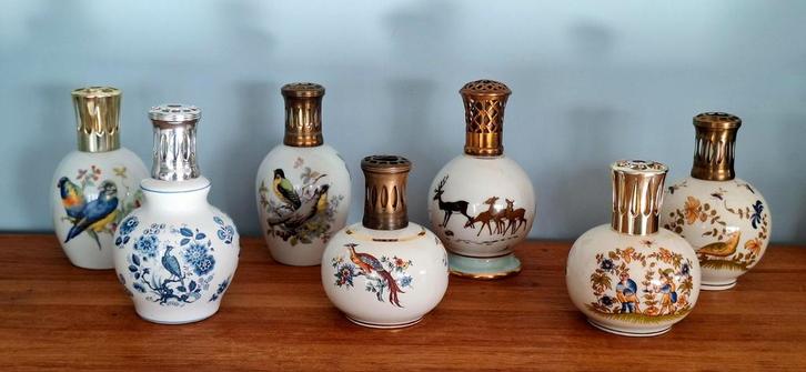 Antieke Lampe Berger Vogels & Herten, Antiek en Kunst, Antiek | Porselein, Ophalen of Verzenden