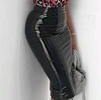 Latex Zwarte Rok maat M, Kleding | Dames, Maat 38/40 (M), Verzenden, Zwart, Zo goed als nieuw