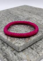 Glaskralen armband - koningsroze - RB206, Overige materialen, Overige kleuren, Verzenden, Nieuw
