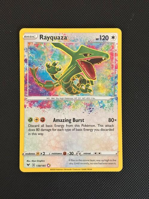 VIV	138	Rayquaza Super staat, Hobby en Vrije tijd, Verzamelkaartspellen | Pokémon, Nieuw, Losse kaart, Ophalen of Verzenden