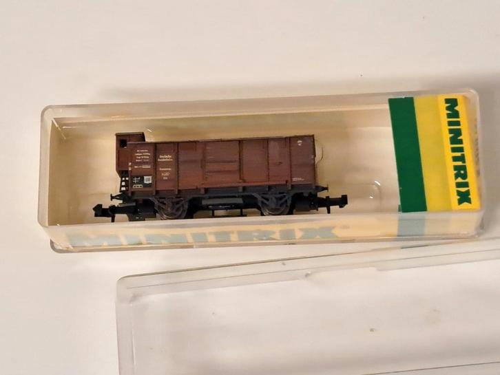 Minitrix goederenwagon, art. 3208, Hobby en Vrije tijd, Modeltreinen | N-Spoor, Zo goed als nieuw, Wagon, Gelijkstroom, Trix, Ophalen of Verzenden