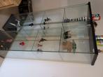 Glazen vitrinekasten, Huis en Inrichting, Kasten | Vitrinekasten, Ophalen, Minder dan 50 cm, Gebruikt, Glas