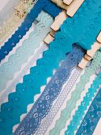 Prachtig turkoois blauw kant pakket, broderie en katoen, Hobby en Vrije tijd, Naaien en Fournituren, Ophalen of Verzenden, Nieuw