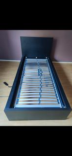 Ikea malm bed 90x200 zwart met elektrische bedbodem, Ophalen, 90 cm, Eenpersoons, Wit