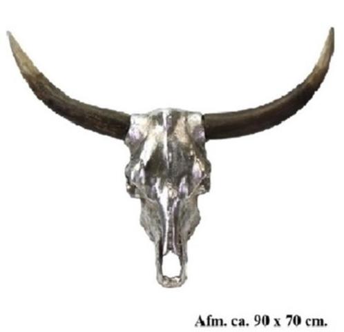 Stierenkop met hoorns XL, Huis en Inrichting, Woonaccessoires | Wanddecoraties, Nieuw, Verzenden