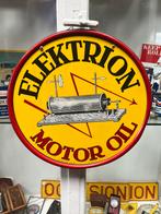 Elektrion Motor Oil reclamebord, geen emaille, Verzamelen, Reclamebord, Ophalen of Verzenden, Zo goed als nieuw, X