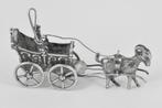 ZILVEREN MINIATUUR BOKKENWAGEN, Ophalen of Verzenden, Zilver