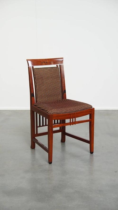 Schuitema Art Deco eetkamerstoel uit de Decoforma serie, Huis en Inrichting, Stoelen, Gebruikt, Eén, Hout, Stof, Bruin, Ophalen