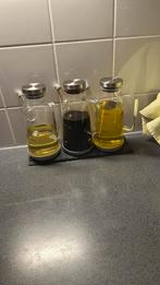 Olie & azijn flessen 3 stuks 0,5 liter van glas Perroti merk, Ophalen of Verzenden, Zo goed als nieuw