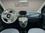 Fiat 500C 1.2 Lounge 2019 GRIJS | Cabrio | Navigatie | Airco, Gebruikt, 4 cilinders, Cabriolet, Leder en Stof