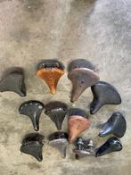 Partij fiets en brommer zadels oldtimers Brooks ea, Fietsen en Brommers, Gebruikt, Algemeen, Ophalen of Verzenden, Brooks
