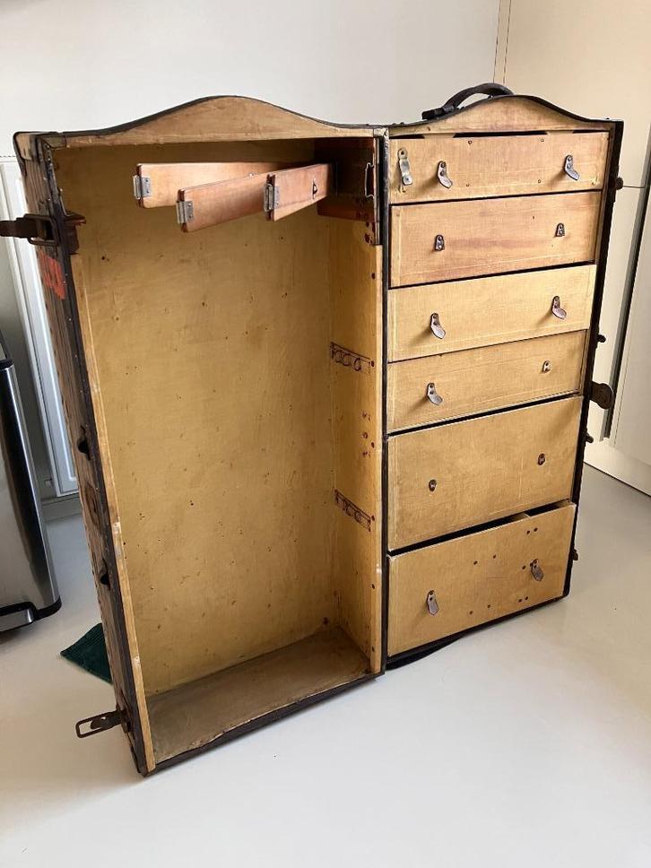 Unieke antieke hutkoffer / reiskoffer uit 1903 – zeldzaam, Antiek en Kunst, Antiek | Overige Antiek, Ophalen