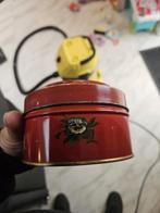 Vintage Rood Blikken Doosje met Bloemen, Antiek en Kunst, Ophalen of Verzenden