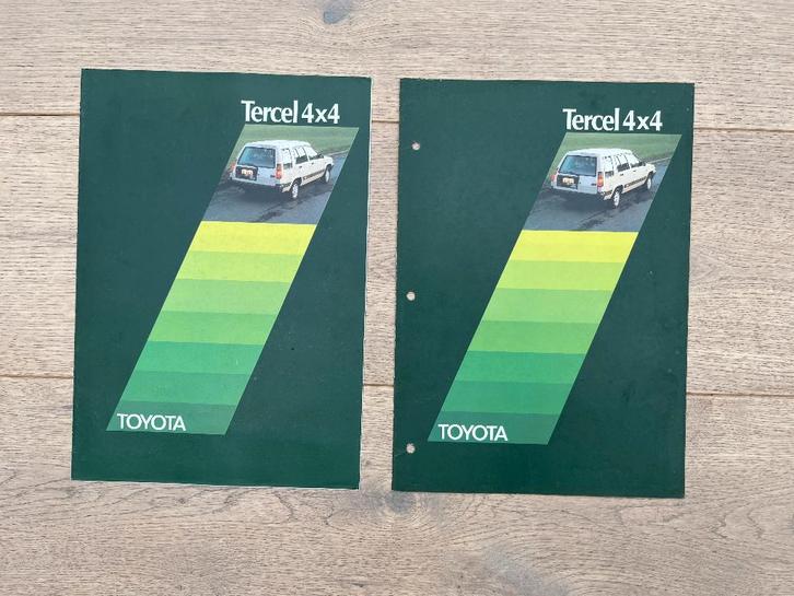 TOYOTA TERCEL FOLDERS, Boeken, Auto's | Folders en Tijdschriften, Zo goed als nieuw, Toyota, Ophalen of Verzenden