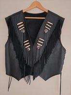 Lederen hes, dames/heren mt L/XL, Kleding | Heren, Ophalen of Verzenden, Zo goed als nieuw, Overige maten, Zwart