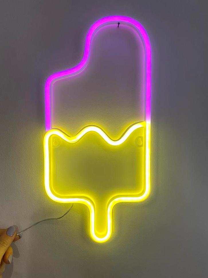 Neon IJsje Lamp, Huis en Inrichting, Lampen | Vloerlampen, Zo goed als nieuw, Minder dan 100 cm, Kunststof, Ophalen of Verzenden