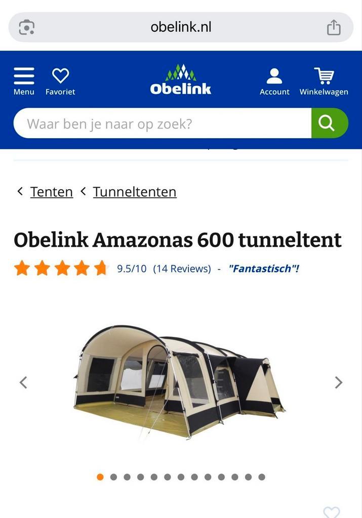 Amazonas 600 tent 6-persoons, Caravans en Kamperen, Tenten, tot en met 6, Zo goed als nieuw, Ophalen