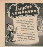 retro reclame 1951 Luycks Lunapark clown wat 'n vreugde, Verzenden, Overige typen