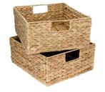 2x Ikea Kallax opbergmandjes zeegras, Ophalen of Verzenden, Zo goed als nieuw, Rechthoekig, Riet