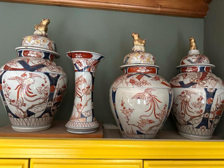 18e eeuwse Imari vazen set van 4 antiek, Antiek en Kunst, Antiek | Keramiek en Aardewerk, Ophalen