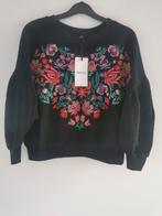 Bershka sweater met borduursel mt. M, Kleding | Dames, Maat 38/40 (M), Verzenden, Zwart, Nieuw
