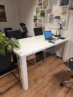 Witte hoogglans eettafel 160x90, Huis en Inrichting, Ophalen, 50 tot 100 cm, Zo goed als nieuw, 150 tot 200 cm