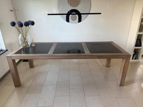 licht eiken eettafel, Huis en Inrichting, Tafels | Eettafels, Gebruikt, 100 tot 150 cm, 200 cm of meer, Vijf personen of meer