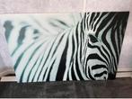Canvas zebra Ikea Pjatteryd 78x118cm, Ophalen, Zo goed als nieuw, Schilderij, 100 tot 125 cm