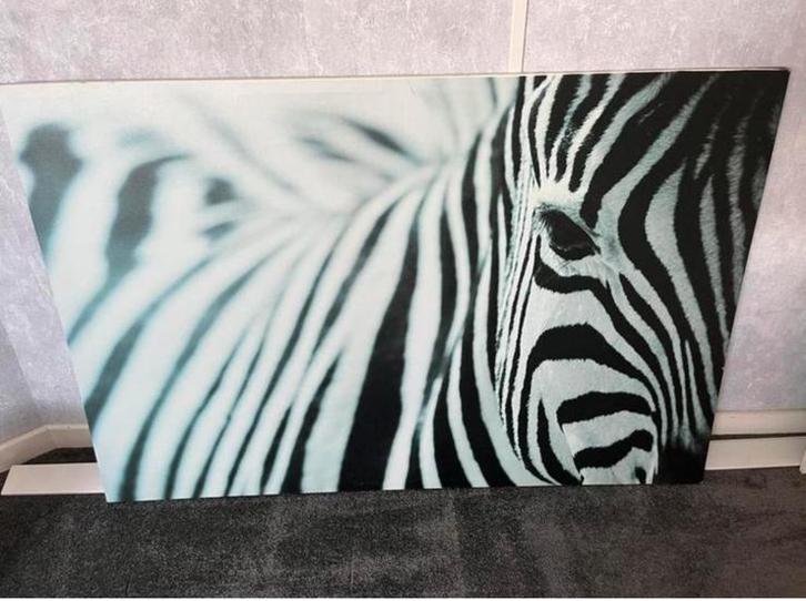 Canvas zebra Ikea Pjatteryd 78x118cm, Huis en Inrichting, Woonaccessoires | Schilderijen, Tekeningen en Foto's, Zo goed als nieuw