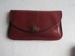 Vintage Burnt rode leren Envelope clutch tas, Ophalen of Verzenden, Gebruikt, Rood, Avondtasje
