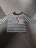 Wit zwart gestreept Mickey Mouse shirt maat 62 h4, Onbekend, Ophalen of Verzenden, Zo goed als nieuw, Onbekend