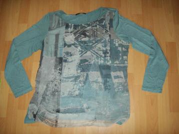 Prachtig blauw grafisch shirt van Expresso maat XXL 46 48 beschikbaar voor biedingen