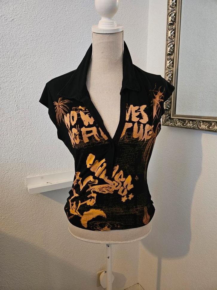 Top O'Neill, Kleding | Dames, Tops, Zo goed als nieuw, Maat 42/44 (L), Zwart, Korte mouw, Ophalen of Verzenden