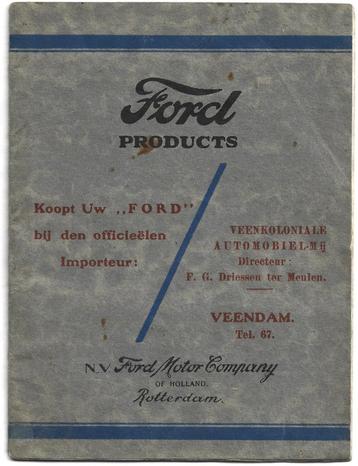 Ford T auto tractor brochure jaren 20 beschikbaar voor biedingen