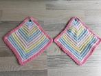 2 nieuwe leuke gehaakte pastelkleurige pannenlappen, Huis en Inrichting, Keuken | Textiel, Ophalen of Verzenden, Nieuw
