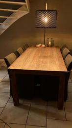 Prachtige Teakhouten Tafel – 220 x 100 cm |, Ophalen, Teakhout, 200 cm of meer, 50 tot 100 cm