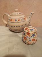 Kakelbont Yvon Jaspers theepot suikerpot, Overige typen, Ophalen of Verzenden, Zo goed als nieuw, Overige stijlen
