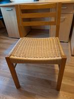 Eetkamerstoel met vernieuwde zitting, Huis en Inrichting, Stoelen, Ophalen, Gebruikt, Bruin, Eén