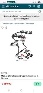 shiva mottez 3 fietsendrager nieuw in doos, Auto diversen, Fietsendragers, Ophalen, Nieuw, Achterklepdrager