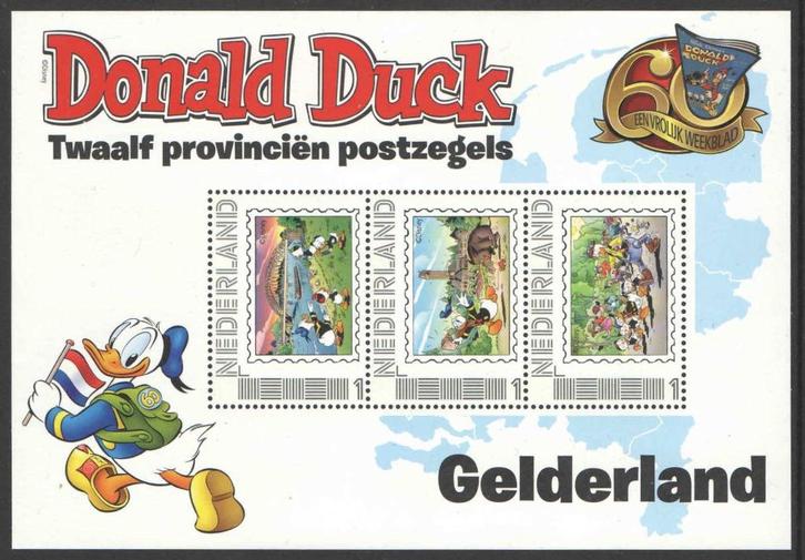 Postzegels Twaalf Provinciën, Donald Duck: Gelderland, Postzegels en Munten, Postzegels | Nederland, Postfris, Na 1940, Ophalen of Verzenden