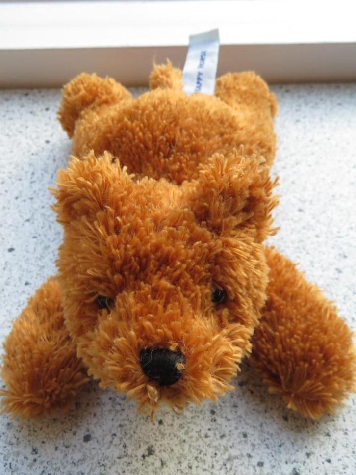 Beer of beertje liggend merk Happy Horse uit 2002, Kinderen en Baby's, Speelgoed | Knuffels en Pluche, Zo goed als nieuw, Beer