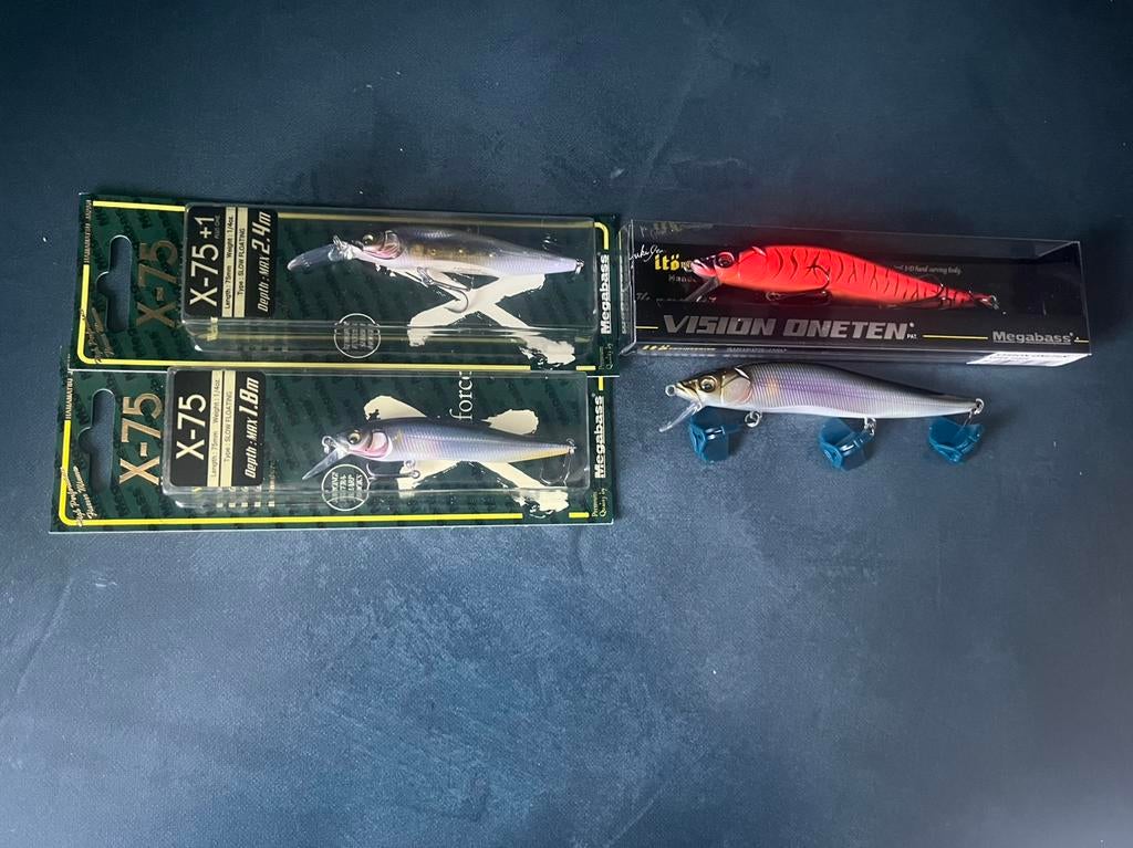 2 x megabass oneten & 2 x Megabass Nanahan, Watersport en Boten, Hengelsport | Roofvissen, Ophalen, Zo goed als nieuw