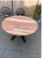 Ronde tafel massief acaciahout, Ophalen, Rond, Zo goed als nieuw, Vier personen