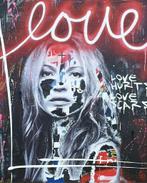 "Love hurts" Urban streetART schilderij, Antiek en Kunst, Kunst | Schilderijen | Modern, Ophalen of Verzenden