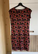 Jurk Geblokt Bloemen Hema Zwart Rood Maat S 36, Ophalen of Verzenden, Maat 36 (S), Gedragen, Hema