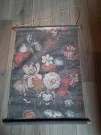 Sober/stoer wanddoek met bloemen, Ophalen, Minder dan 50 cm, Schilderij, Minder dan 50 cm