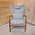 Nieuw gestoffeerd vintage fauteuil Bovenkamp, Hout, Kolibrivintagehal@gmail.com, Vintage design, Aaldertgeertsstraat 43 Olst